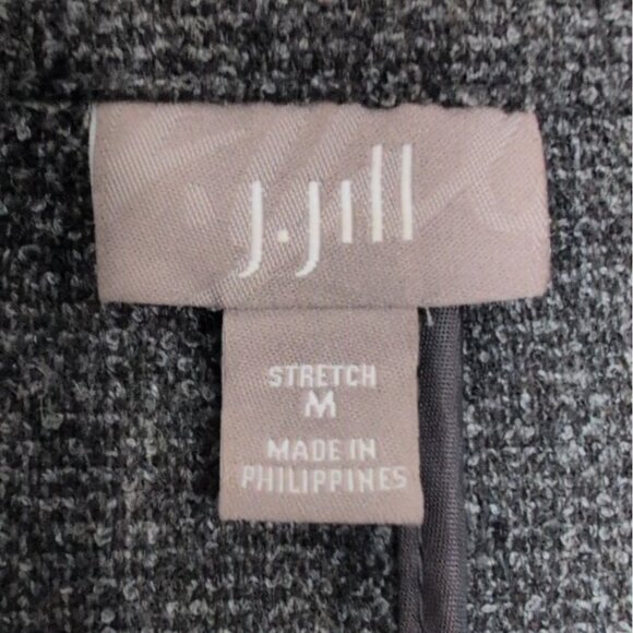 J Jill 2 Button Blazer Womens Size Medium Gray Academia Wool Blend Unlined - Picture 5 of 8
